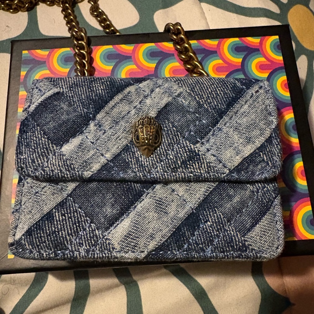 Kurt Geiger Blue Denim Crossbody Bag